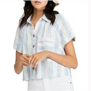 Free People away at sea crop top